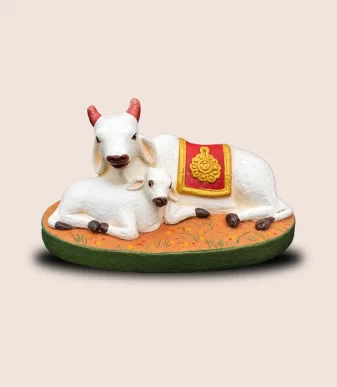 Nettyam Eco-Friendly Cow & Calf Decorative Idol