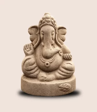 Nettyam GOMAY Eco-Friendly Cow Dung Lord Ganesha Idol 8"