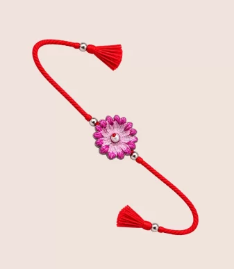 Nettyam Eco-Friendly Rakhi (Pink) Made with Gou Dung