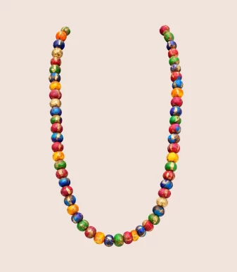 Nettyam Handcrafted Gomay Bead Necklace – Multicolour